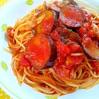 ✿茄子とツナのバジルトマトソースパスタ❤